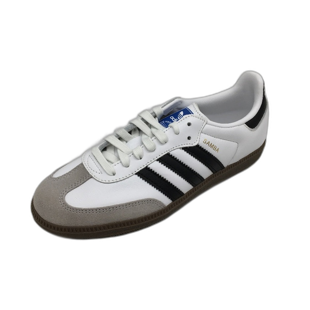 Adidas Samba OG White Leather Black 3 Stripe Sneaker Shoes Mens Size US 6 NEW