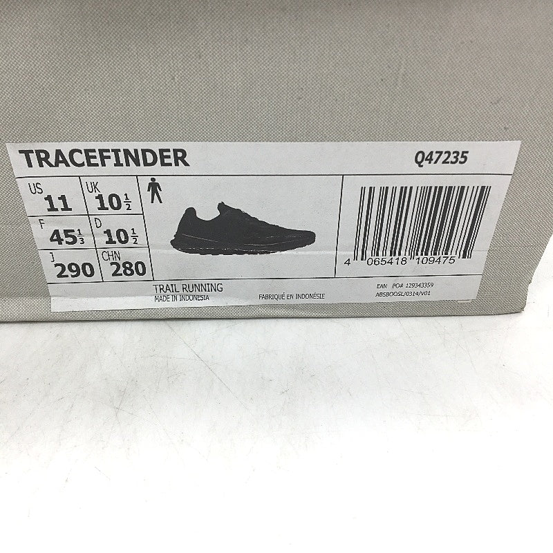 Adidas Tracefinder Solid Black Trail Running Sneakers Mens Size US 11 NEW