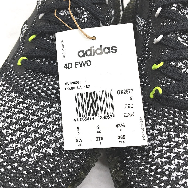 Adidas 4D FWD Black White Speckled Running Course Sneakers Mens Size US 9.5 NEW