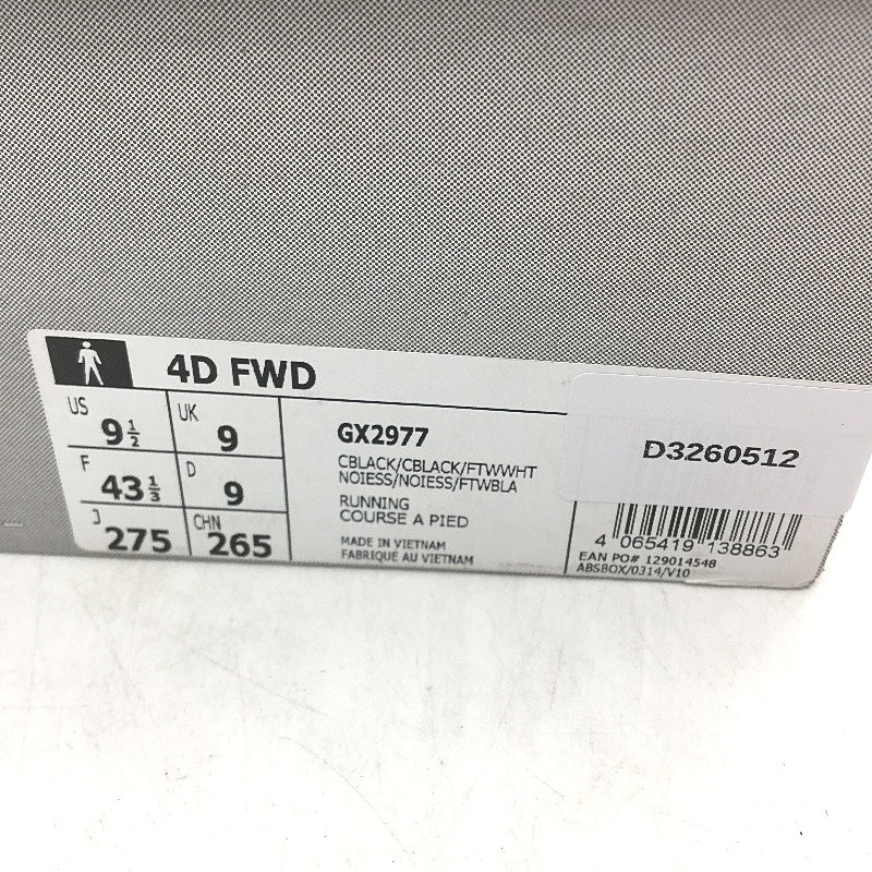 Adidas 4D FWD Black White Speckled Running Course Sneakers Mens Size US 9.5 NEW