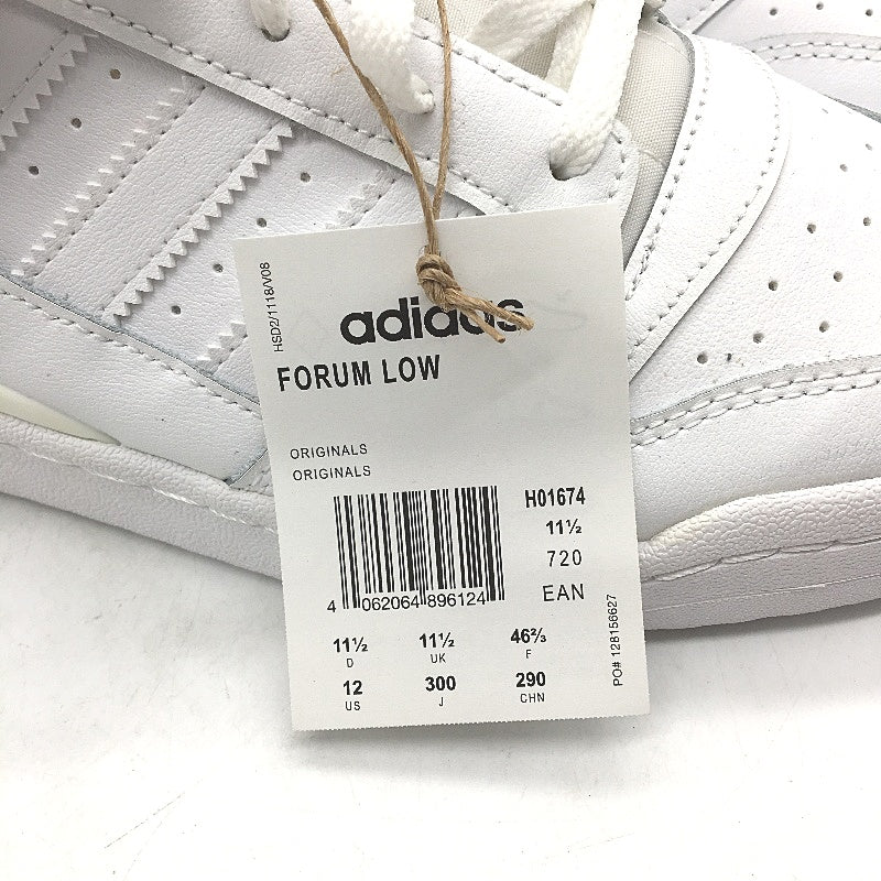 Adidas Forum Low White Leather Red Accent Sneaker Shoes Mens Size US 12 NEW