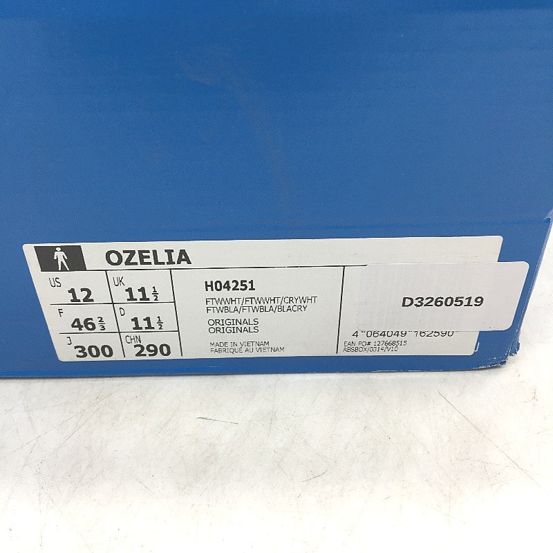 Adidas Ozelia Originals White With Suede Toe Sneaker Shoes Mens Size US 12 NEW