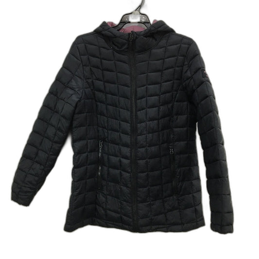 Reebok Quilted Lightweight Black Purple Nylon Puffer Jacket Ladies Size Medium