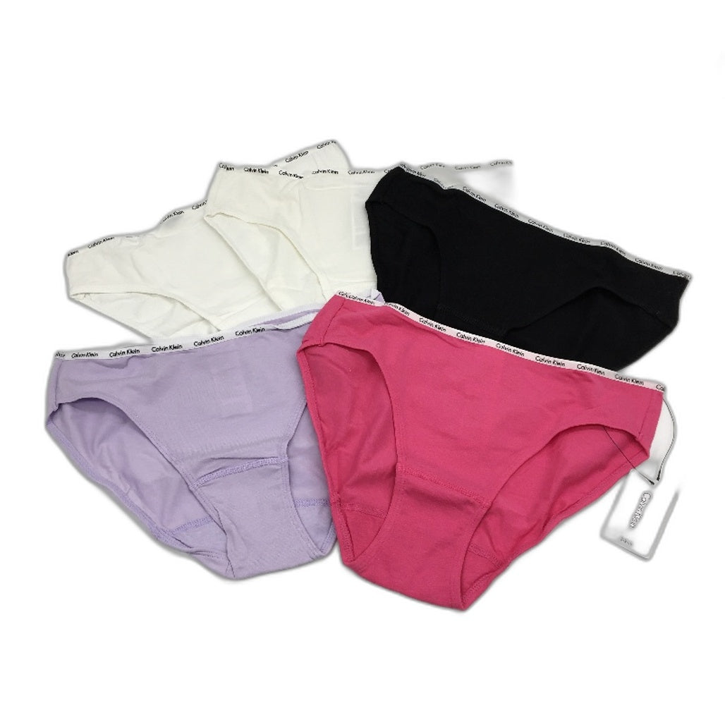 Calvin Klein 5pk Signature Bikini Briefs Set Ladies Size Medium BWPinkPurple NEW