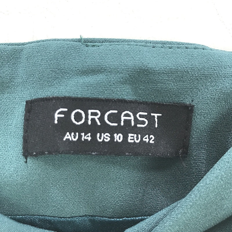 Forcast Wrap Style Teal Fitted Midi Pencil Skirt Ladies Size AU 14