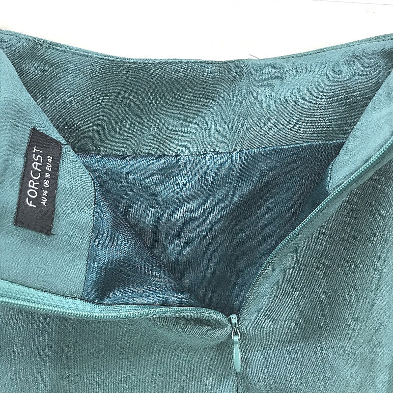 Forcast Wrap Style Teal Fitted Midi Pencil Skirt Ladies Size AU 14