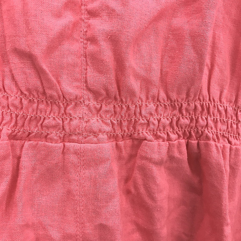 Grae Linen Blend Pink Shortsleeve Summer V Neck Midi Dress Ladies Size 12