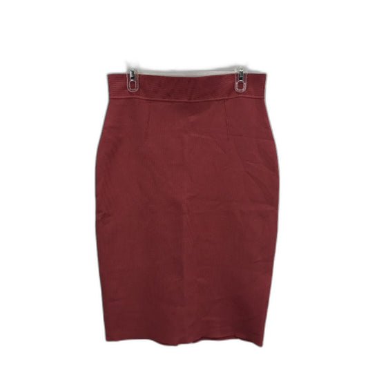 Saba Knitted Pull On Lipstick Pink Fitted Midi Skirt Ladies Size Medium