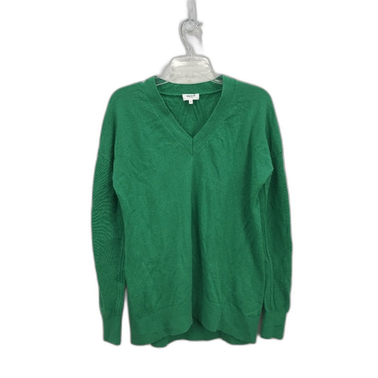 Seed Heritage Thin V-Neck Green Knitted Wool Blend Sweater Ladies Size Medium