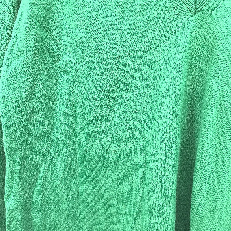 Seed Heritage Thin V-Neck Green Knitted Wool Blend Sweater Ladies Size Medium