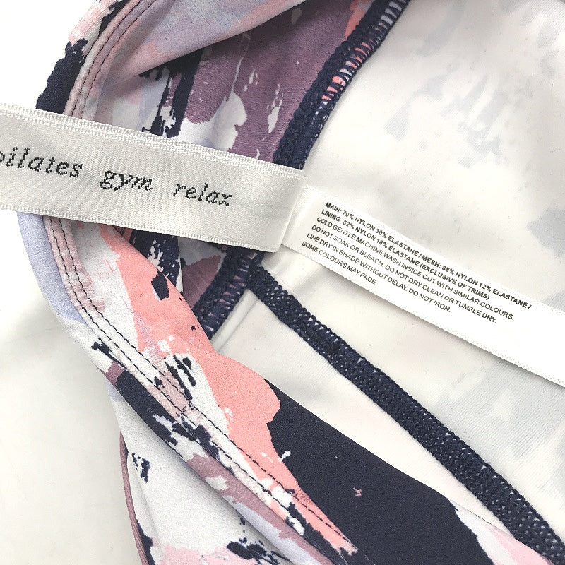 Abi and Joseph Purple Pink Camo Dual Pocket 3/4 Tights Ladies Size Medium