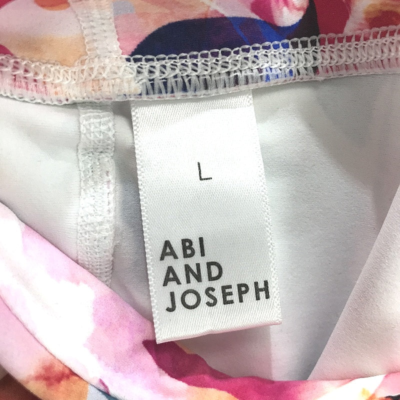 Abi and Joseph Pink Floral Dual Pocket Mid Thigh Tights Ladies Size Large