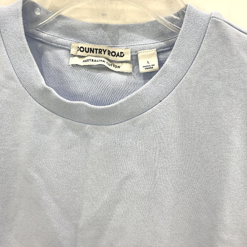 Country Road Australian Cotton Blend Baby Blue Fitted T-Shirt Ladies Size Large