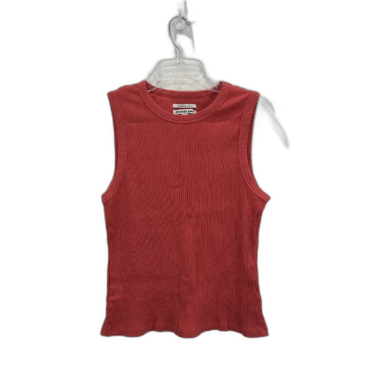 Country Road Australian Cotton Salmon Pink High Neck Rib Tank Ladies Size XL