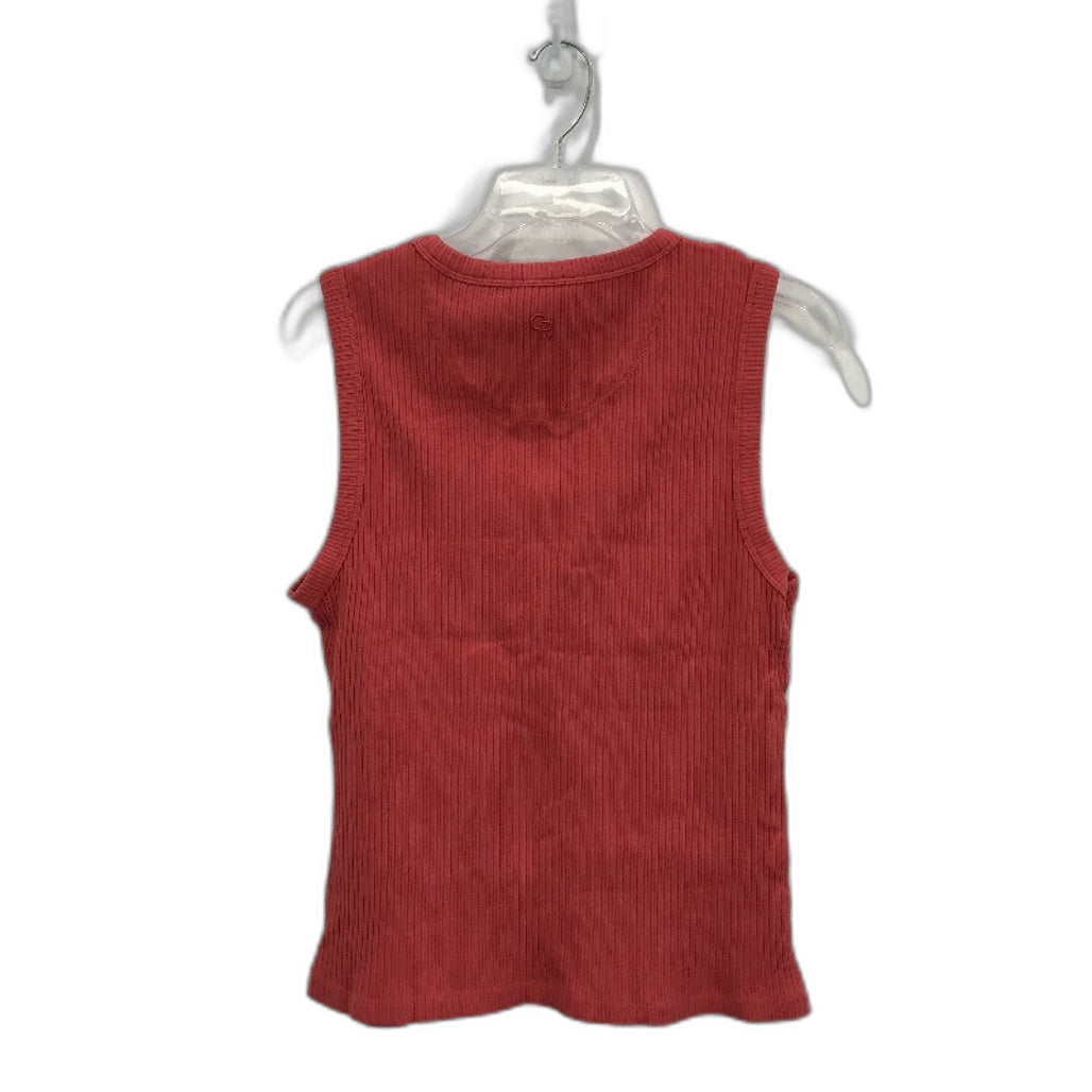 Country Road Australian Cotton Salmon Pink High Neck Rib Tank Ladies Size XL