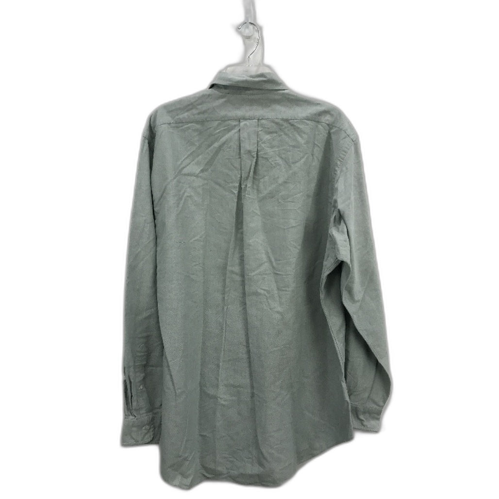 Ralph Lauren Yarmouth Cotton Button Up Pale Green Shirt Mens Size 16.5-36