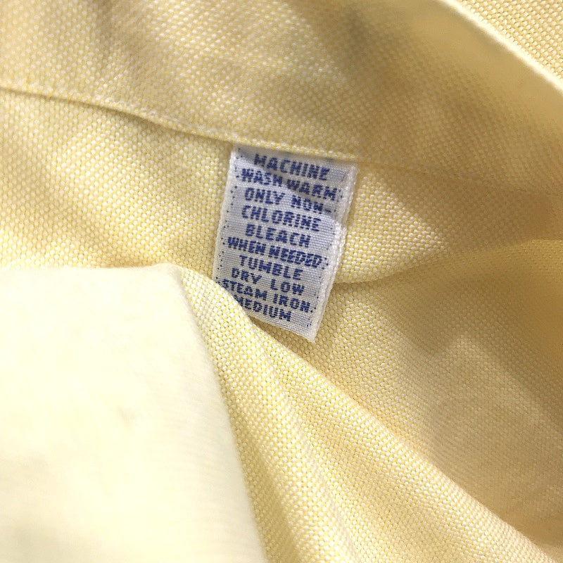Ralph Lauren Yarmouth Cotton Button Up Butter Yellow Shirt Mens Size 16.5-35