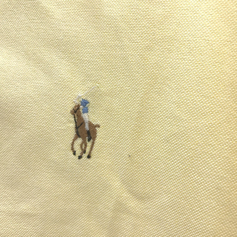 Ralph Lauren Yarmouth Cotton Button Up Butter Yellow Shirt Mens Size 16.5-35