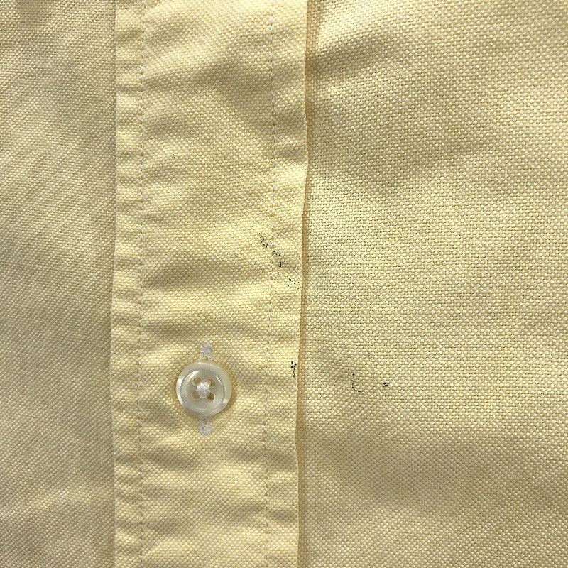 Ralph Lauren Yarmouth Cotton Button Up Butter Yellow Shirt Mens Size 16.5-35
