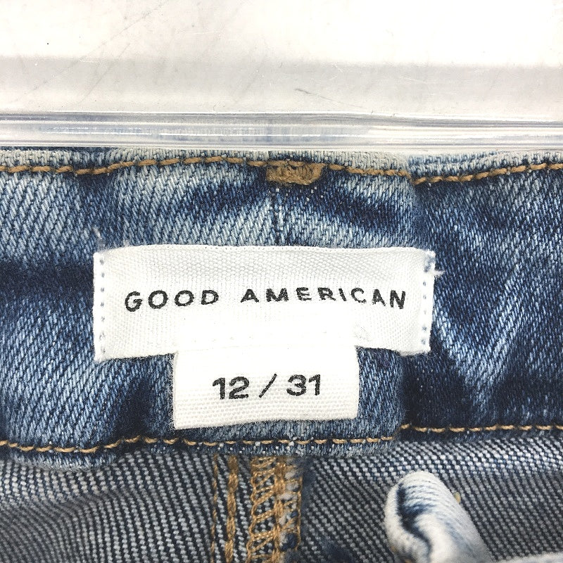 Good American Good Legs Indigo Blue Straight Skinny Jeans Ladies Size 12 / 31