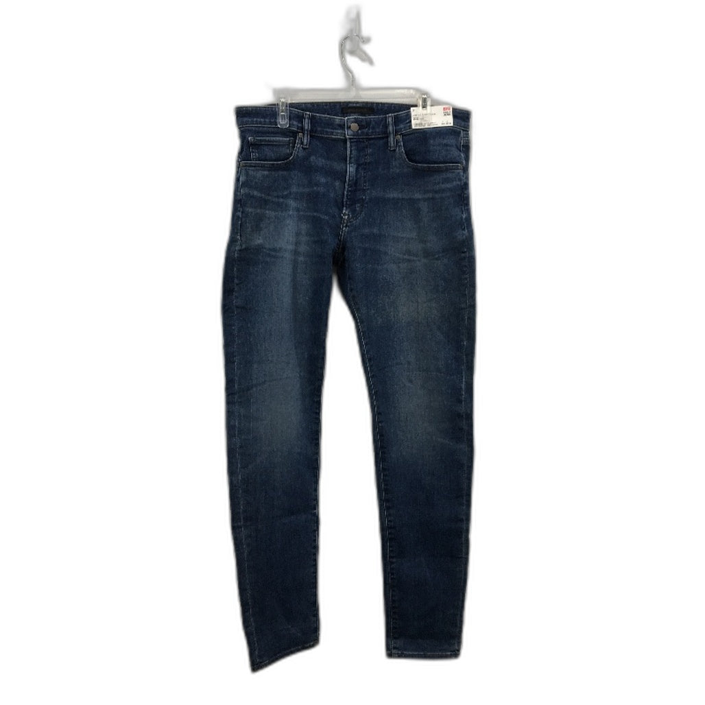 Uniqlo Ultra Stretch Indigo Blue Skinny Fit Jeans Mens Size 35x39 Inch NEW