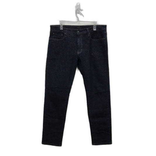 Uniqlo Ultra Stretch Black Skinny Fit Tapered Jeans Mens Size 35x34 Inch