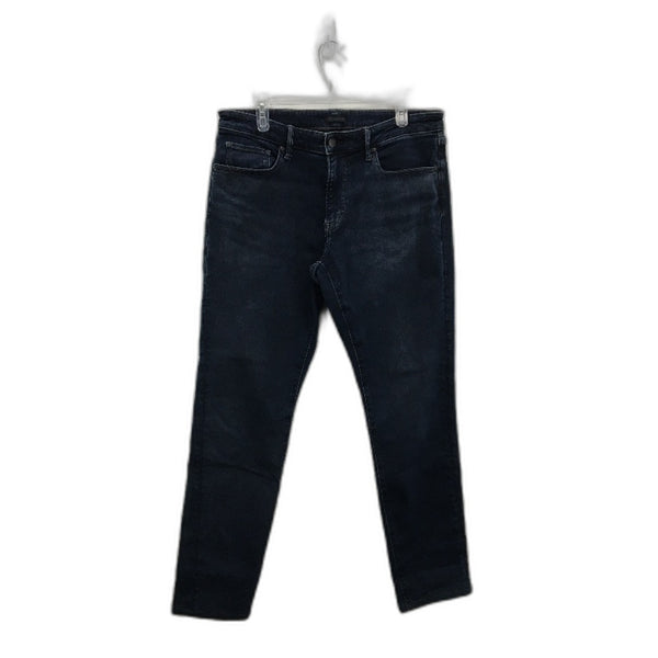 Uniqlo Ultra Stretch Dark Indigo Skinny Fit Tapered Jeans Mens Size 35x34 Inch