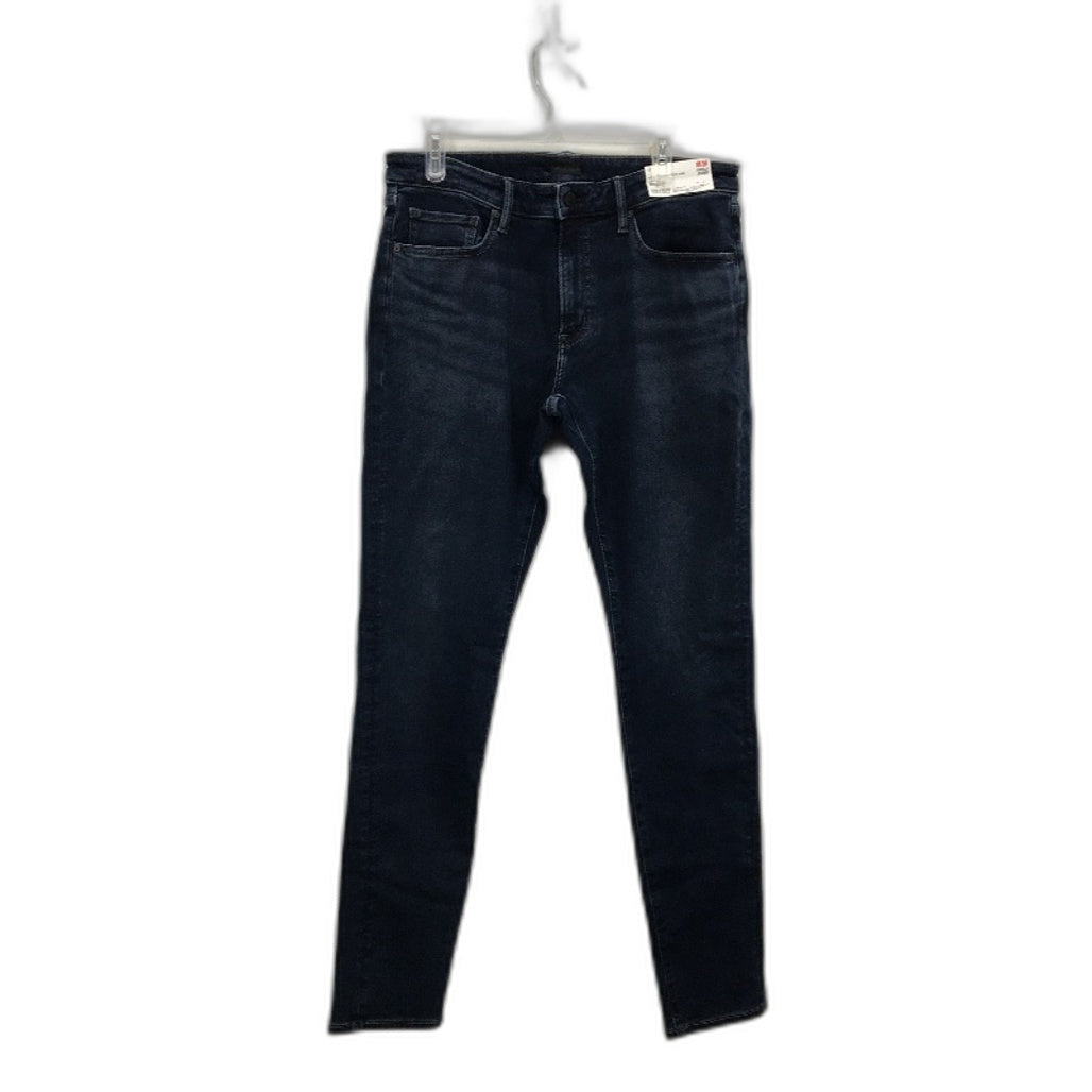 Uniqlo Ultra Stretch Dark Indigo Skinny Fit Tapered Jeans Mens Size 35x34 NEW