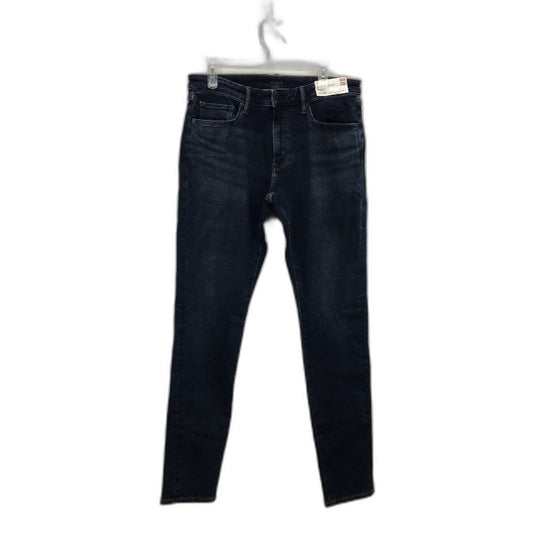 Uniqlo Ultra Stretch Dark Indigo Skinny Fit Tapered Jeans Mens Size 35x34 NEW
