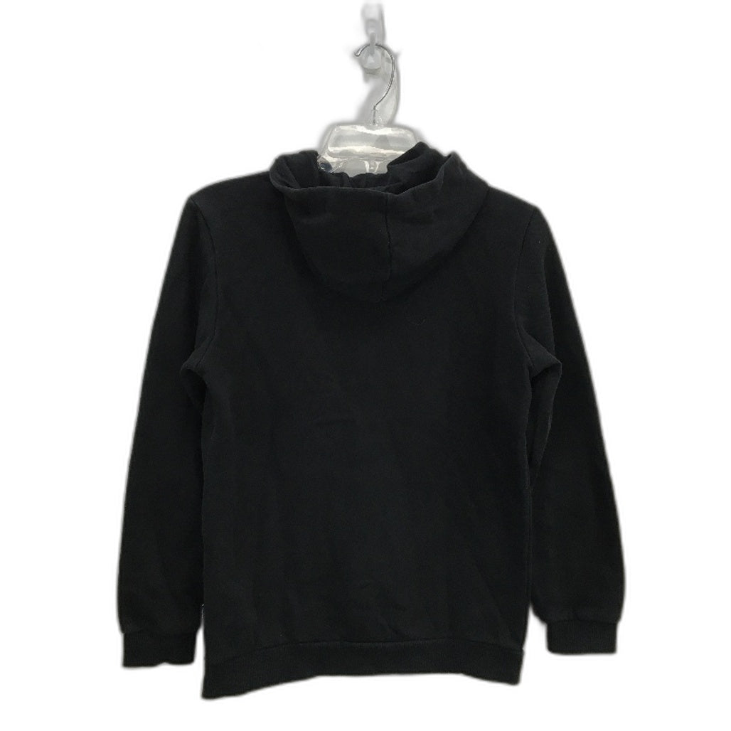 Puma Essentials Black Graphic Logo Fleece Hoodie Boys Size 13-14 Years