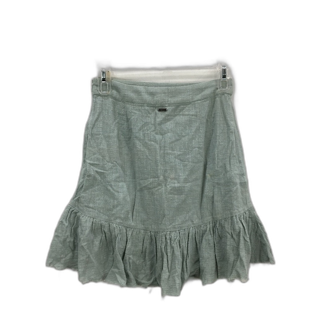 Ghanda Fringe Frill Mint Green Muslin Style Mini Skirt Ladies Size XS