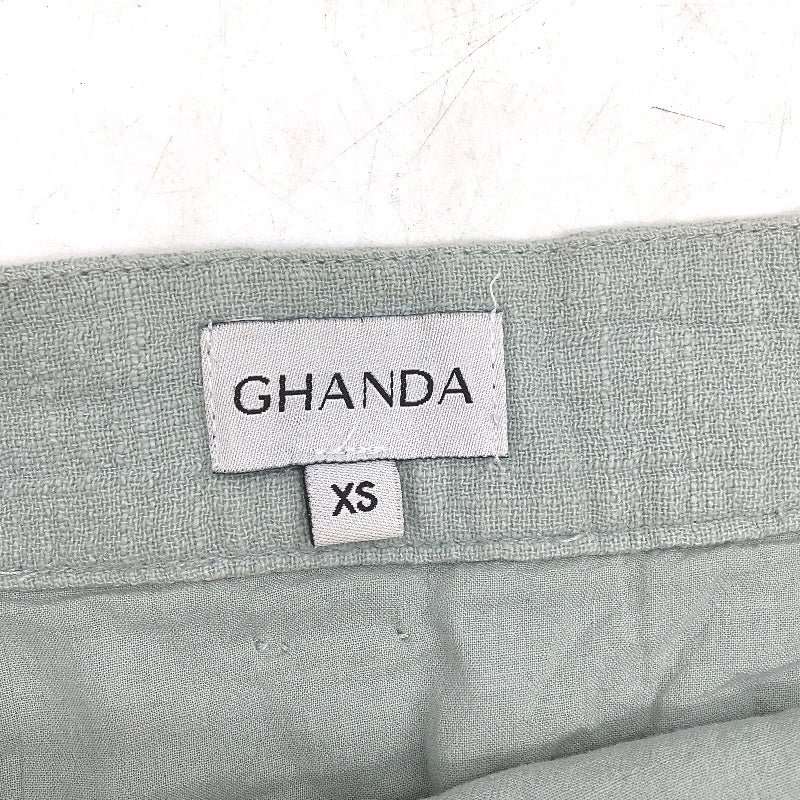 Ghanda Fringe Frill Mint Green Muslin Style Mini Skirt Ladies Size XS