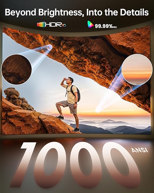 Toptro A1 Smart 4K Projector Built In Apps 1000ANSI Dolby Audio Native 1080P