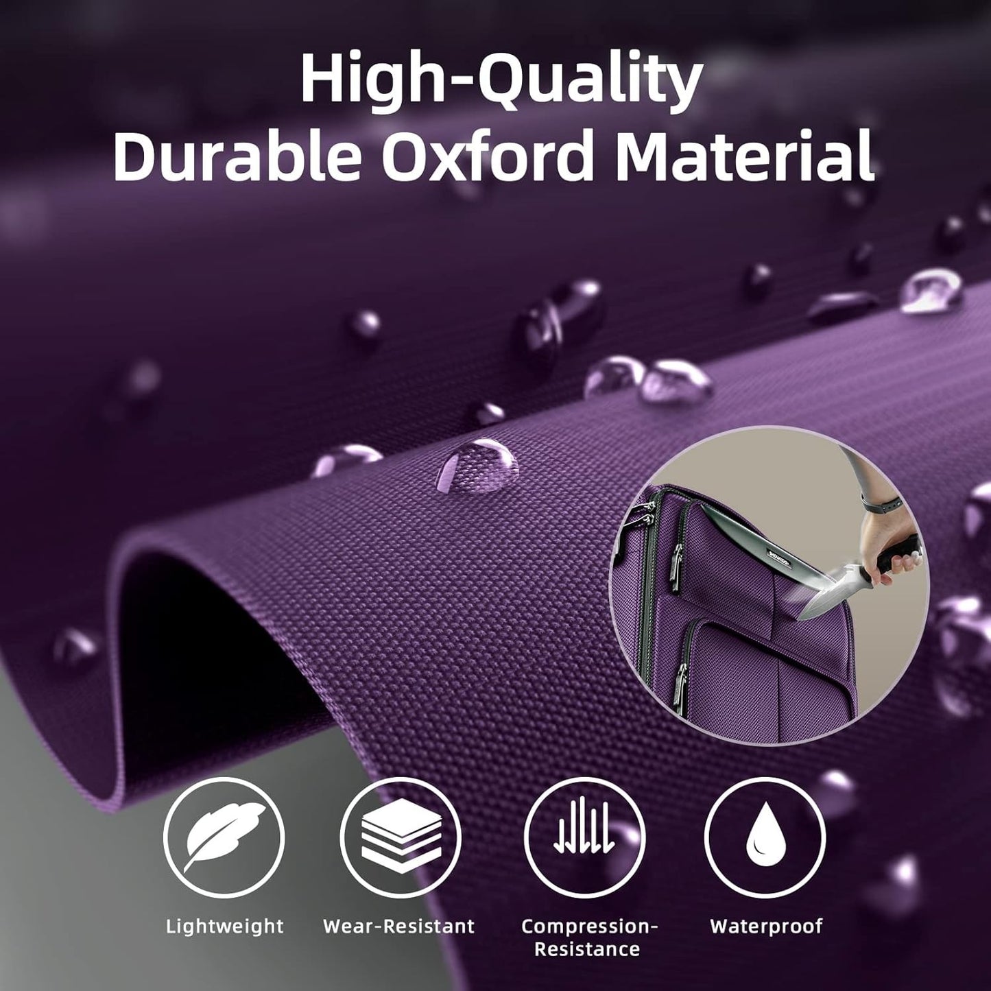 SHOWKOO 3-Piece Softside Expandable Lightweight Luggage Set with Spinner... NEW