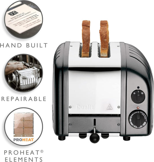 Dualit Classic 2-Slice NewGen Toaster - Metallic Charcoal Model 27154 NEW