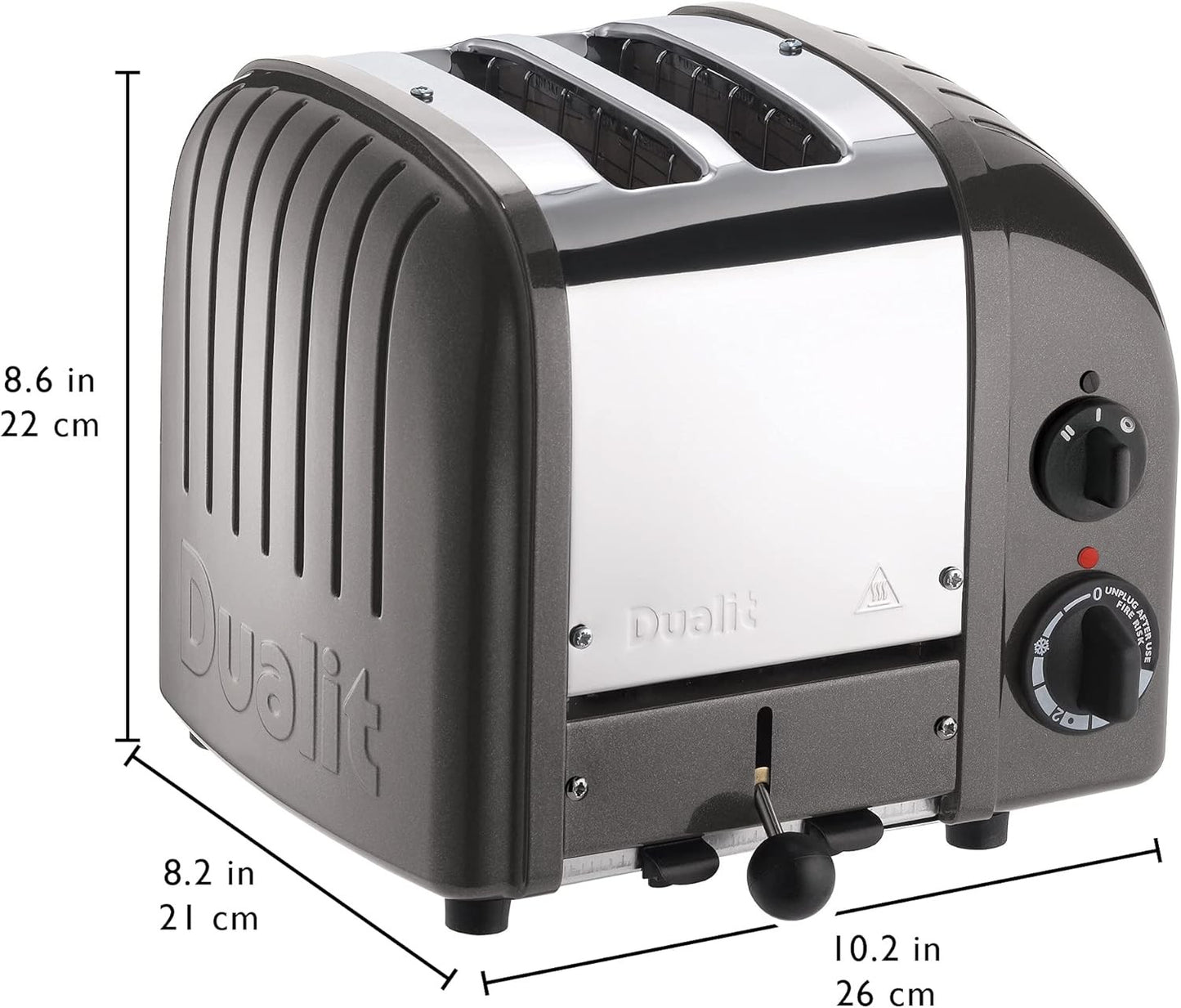 Dualit Classic 2-Slice NewGen Toaster - Metallic Charcoal Model 27154 NEW