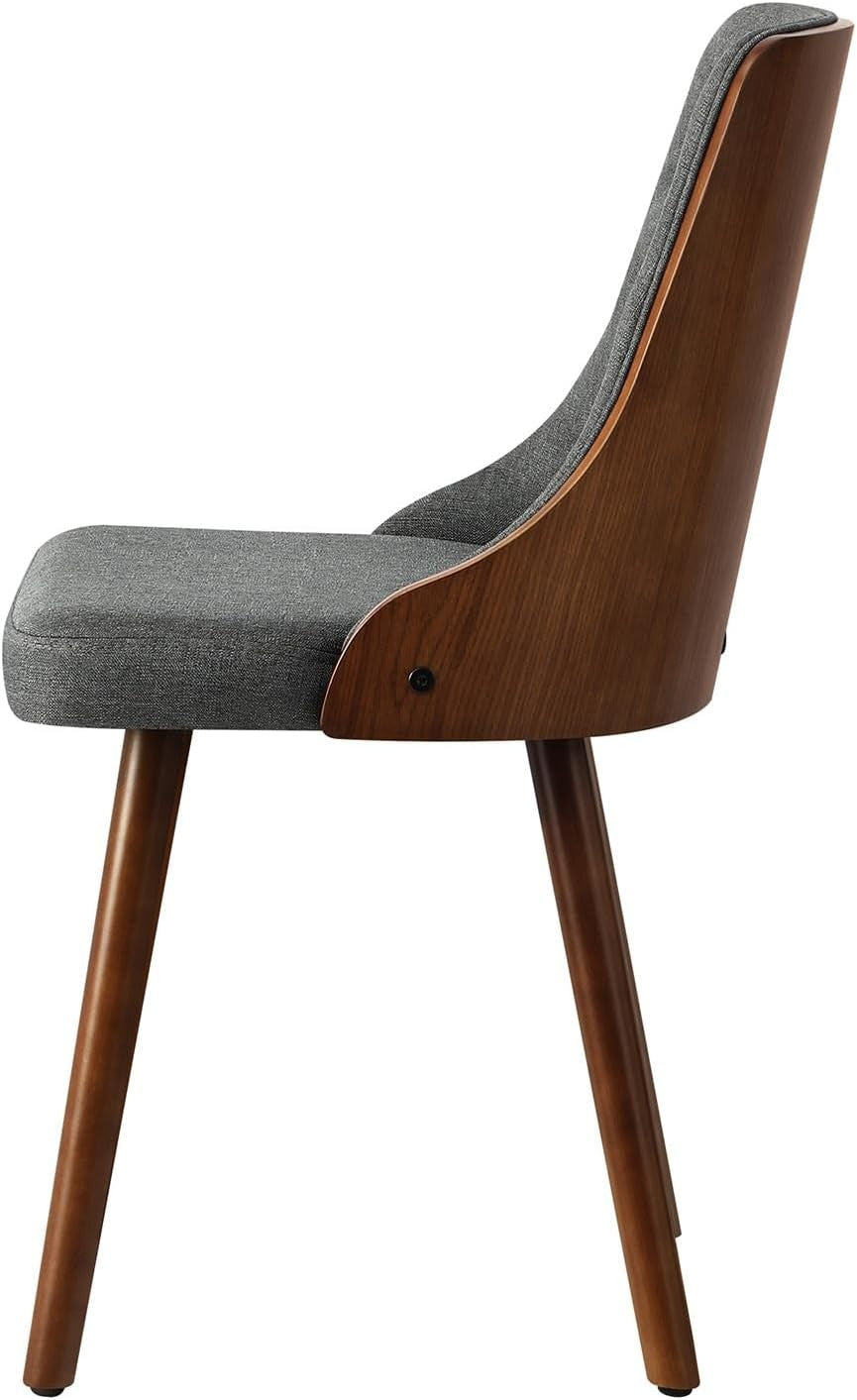 OIKITURE DCH-AIC-BEN-GY-2PC Wooden Dining Chairs Set with PU Leather Seat NEW