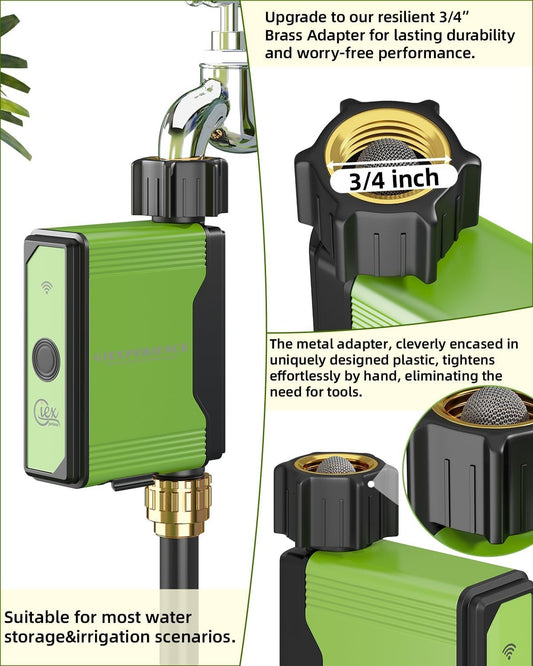 GIEXSMART GX02ZG Zigbee Sprinkler Timer with Built-In Flow Meter, Smart... NEW