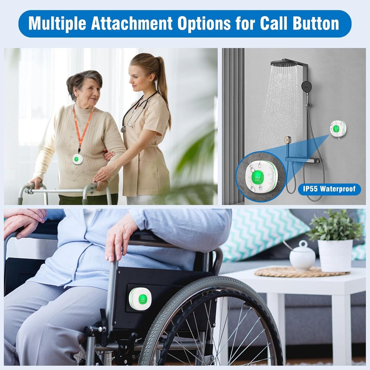 Daytech Wireless Caregiver Pagers SOS Call Button System for Seniors Nurses NEW