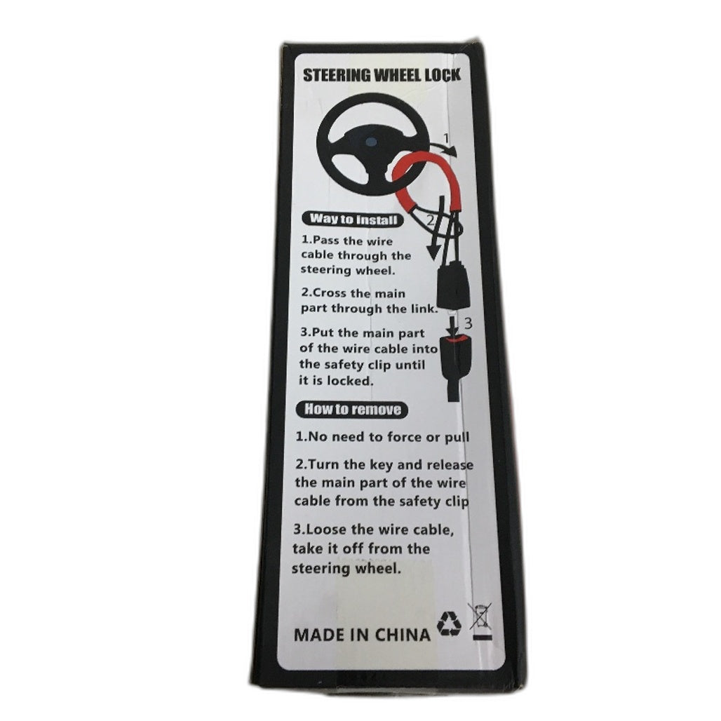 Steering Wheel Lock Easy Install Small Strong Light Tempered Steel Durable