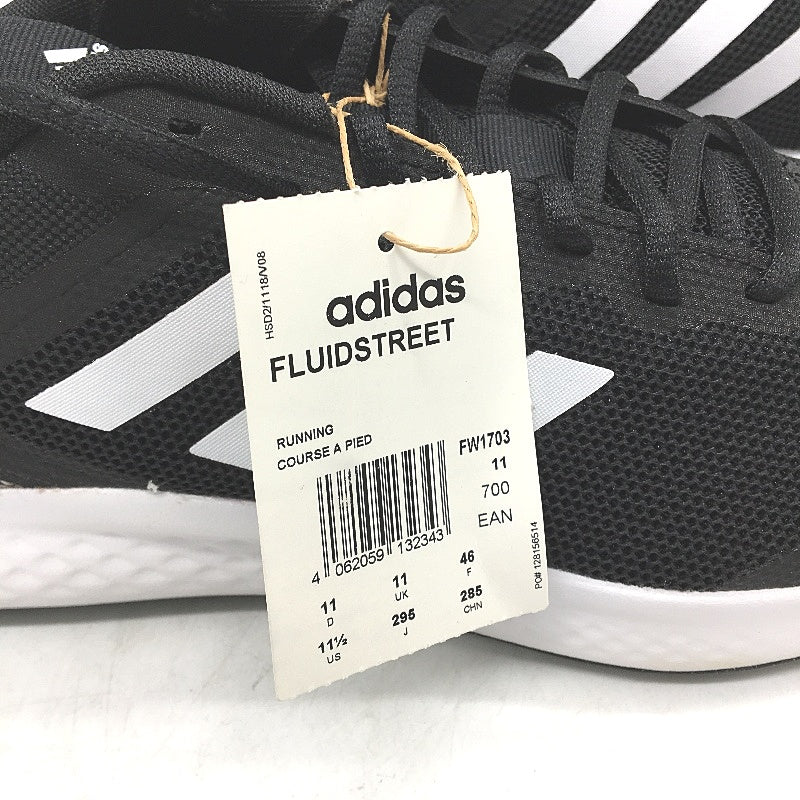 Adidas Fluid Street Black Mesh Running Course Sneaker Shoes Mens Size US11.5 NEW