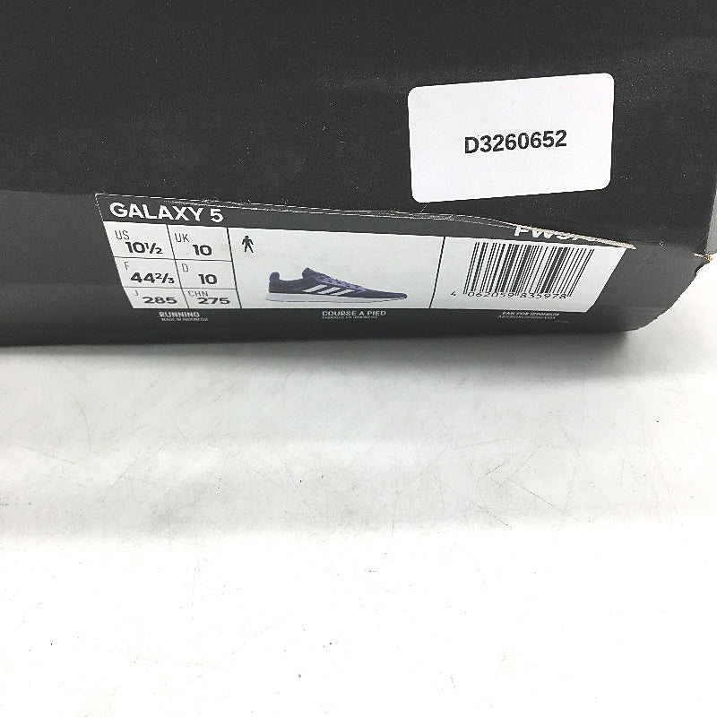 Adidas Galaxy 5 Navy & White Stripe Running Course Sneakers Mens Size US10.5 NEW