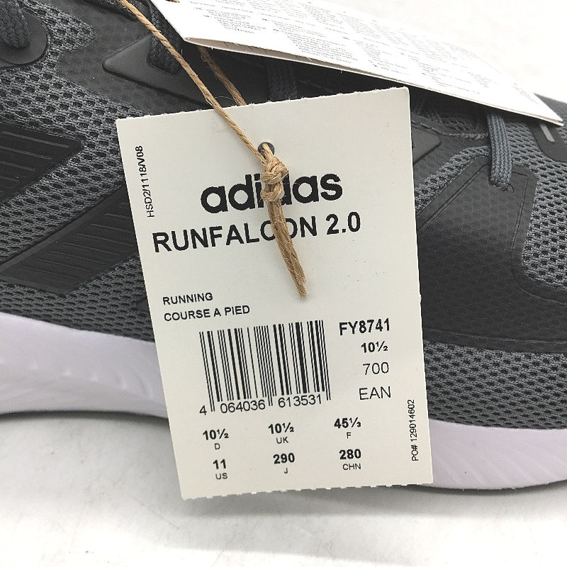 Adidas Runfalcon 2.0 Dark Grey Mesh Running Course Sneakers Mens Size US 9 NEW