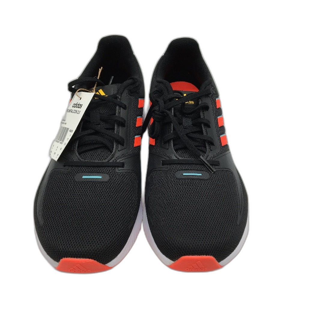Adidas Runfalcon 2.0 Black Orange Mesh Running Course Sneakers Mens US 9.5 NEW