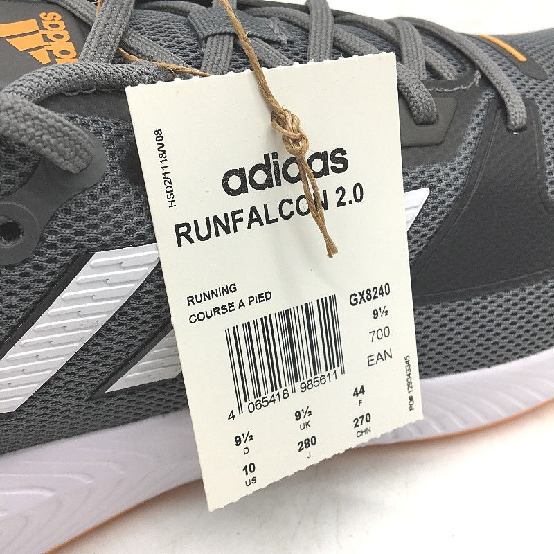 Adidas Runfalcon 2.0 Grey & White Mesh Running Course Sneakers Mens Sze US10 NEW