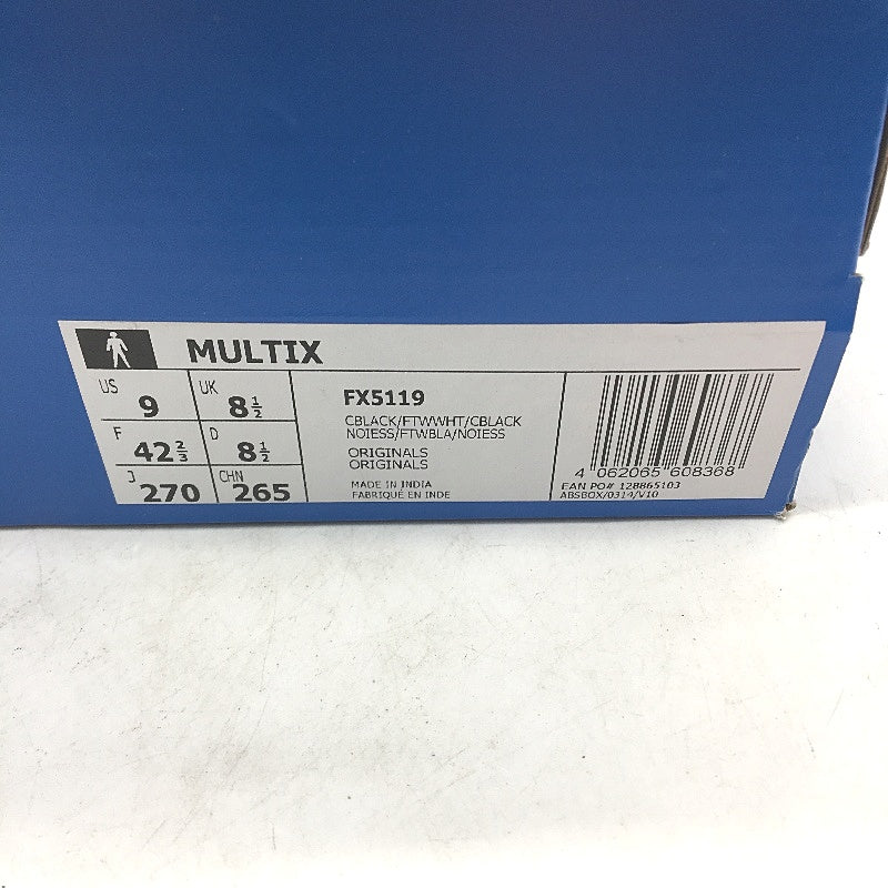 Adidas Originals Multix Black Mesh & White Stripe Sneakers Mens Size US 9 NEW