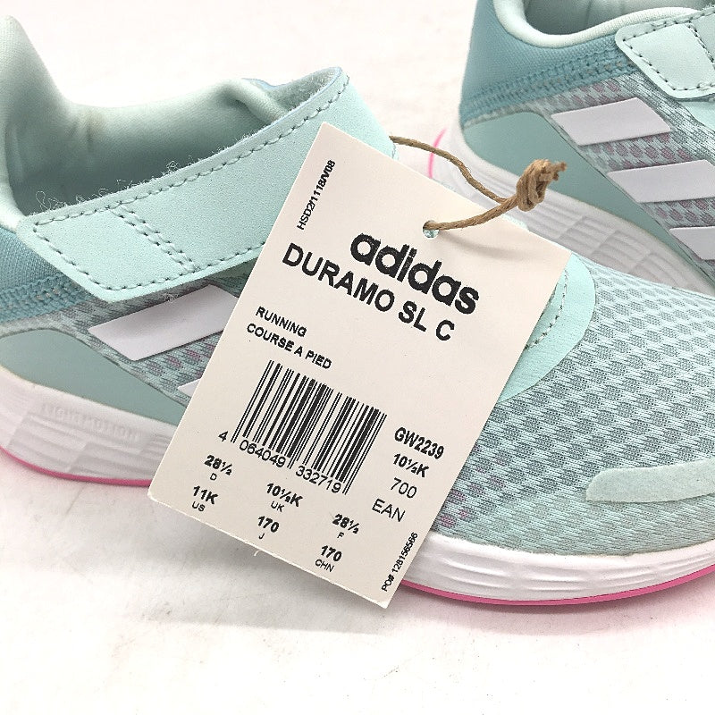 Adidas Duramo 10 K Navy Blue & Silver Stripe Sneakers YOUTH Size US 5 23.5cm NEW