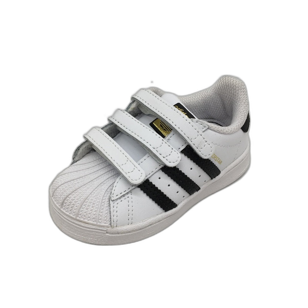 Adidas Superstar CF I White Easy Strap Sneakers TODDLER Size US6.5 13.5cm NEW
