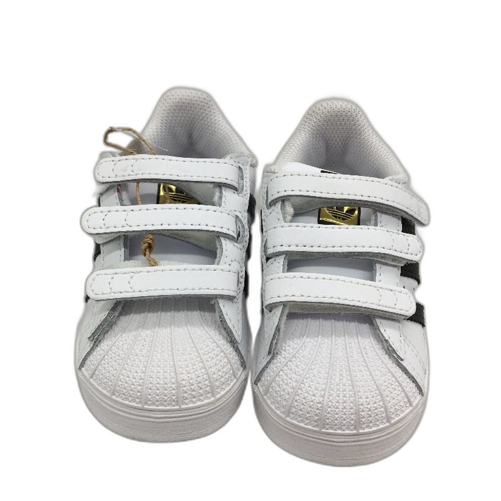 Adidas Superstar CF I White Easy Strap Sneakers TODDLER Size US6.5 13.5cm NEW
