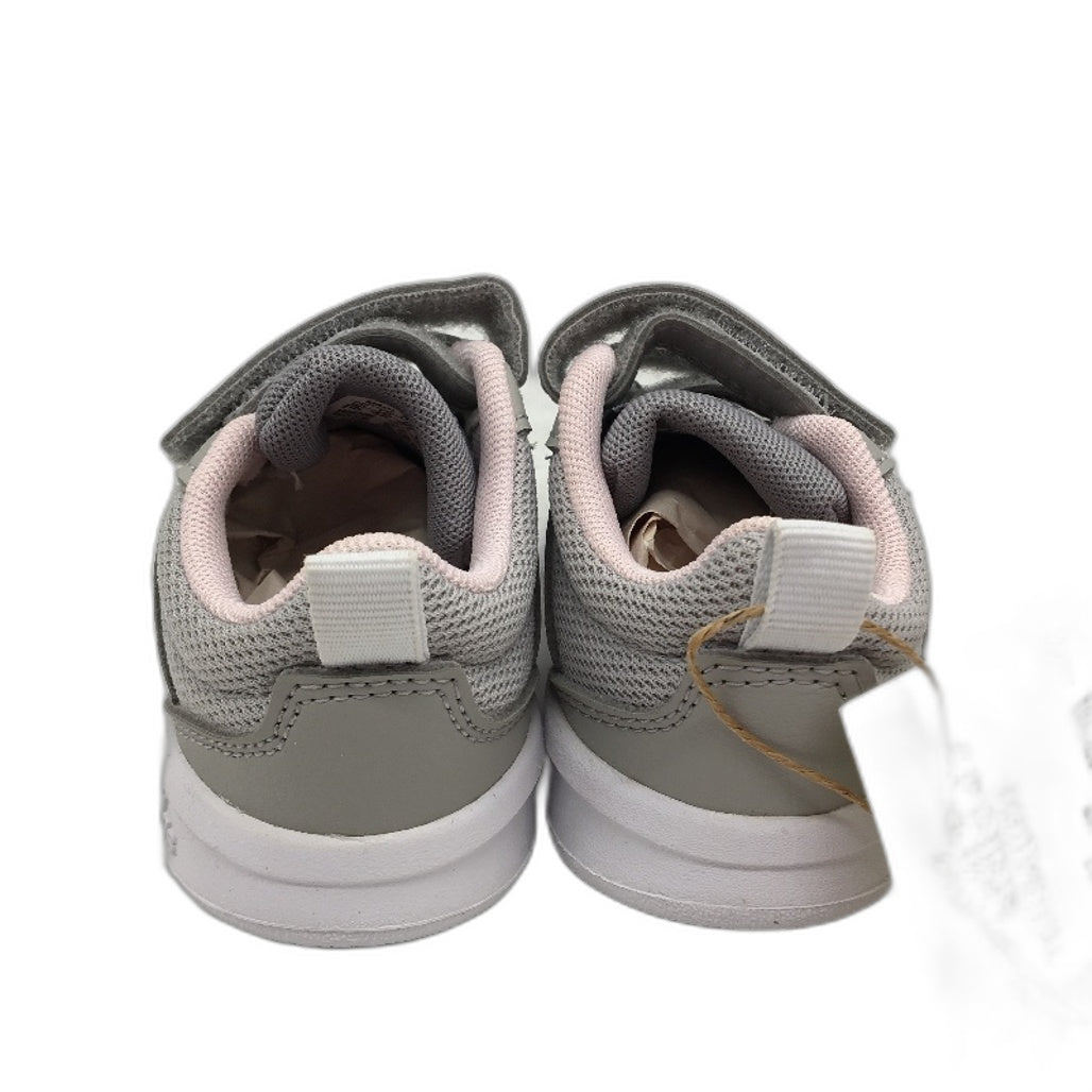 Adidas Tensaur I Grey & Pink Easy Strap Sneakers TODDLER Size US 5 12cm NEW